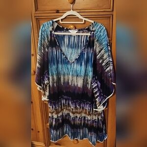 CJ BANKS Multi- Colored Swimsuit Coverup